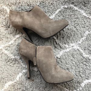 INC Gray suede bootie